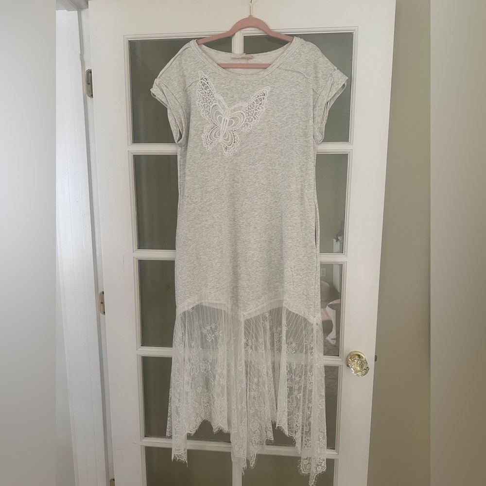 J.nna Sweatshirt Lace Dress